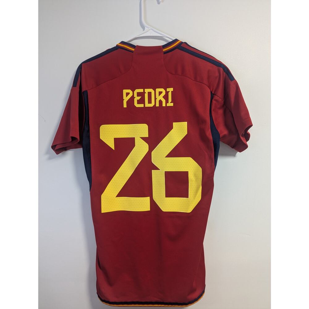 Spain Pedri Jersey Small Adidas Soccer Shirt